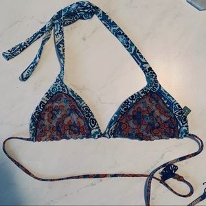 Maaji Triangle Blue Bathing Suit Bikini Top